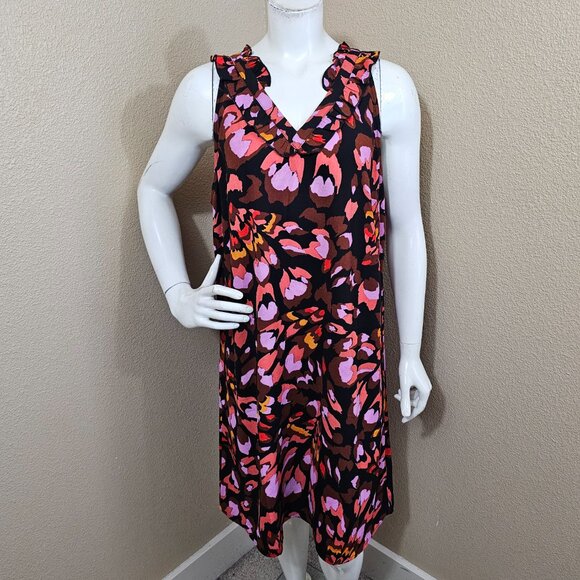 CABI #4454 Monarch Ruffled Neck Line Racerback Dress~Size XL - Picture 2 of 11